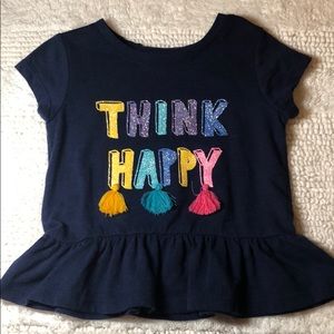 🌻Member’s Mark 18M “Think Happy” Peplum Tee